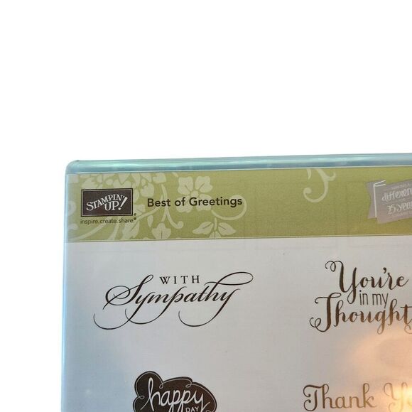 Stampin' Up! BEST OF GREETINGS Stamp Set of 8 133485 Love Thanks Sentiments - Picture 2 of 5